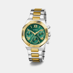 Dress Women Quartz Green Dial Multi-Function Stainless Steel Watch GW0769L4