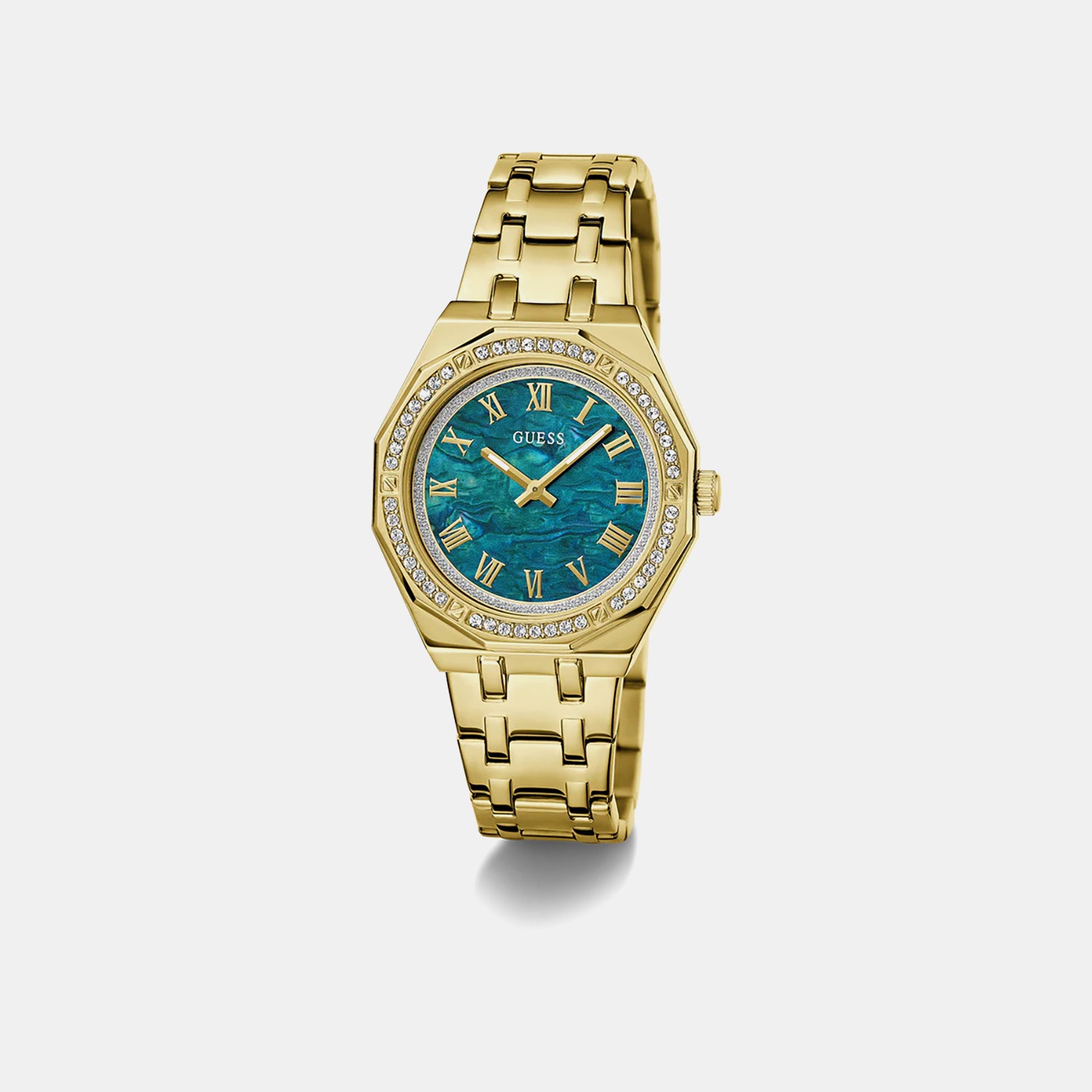 Desire Women Quartz Green Dial Analog Stainless Steel Watch GW0770L2