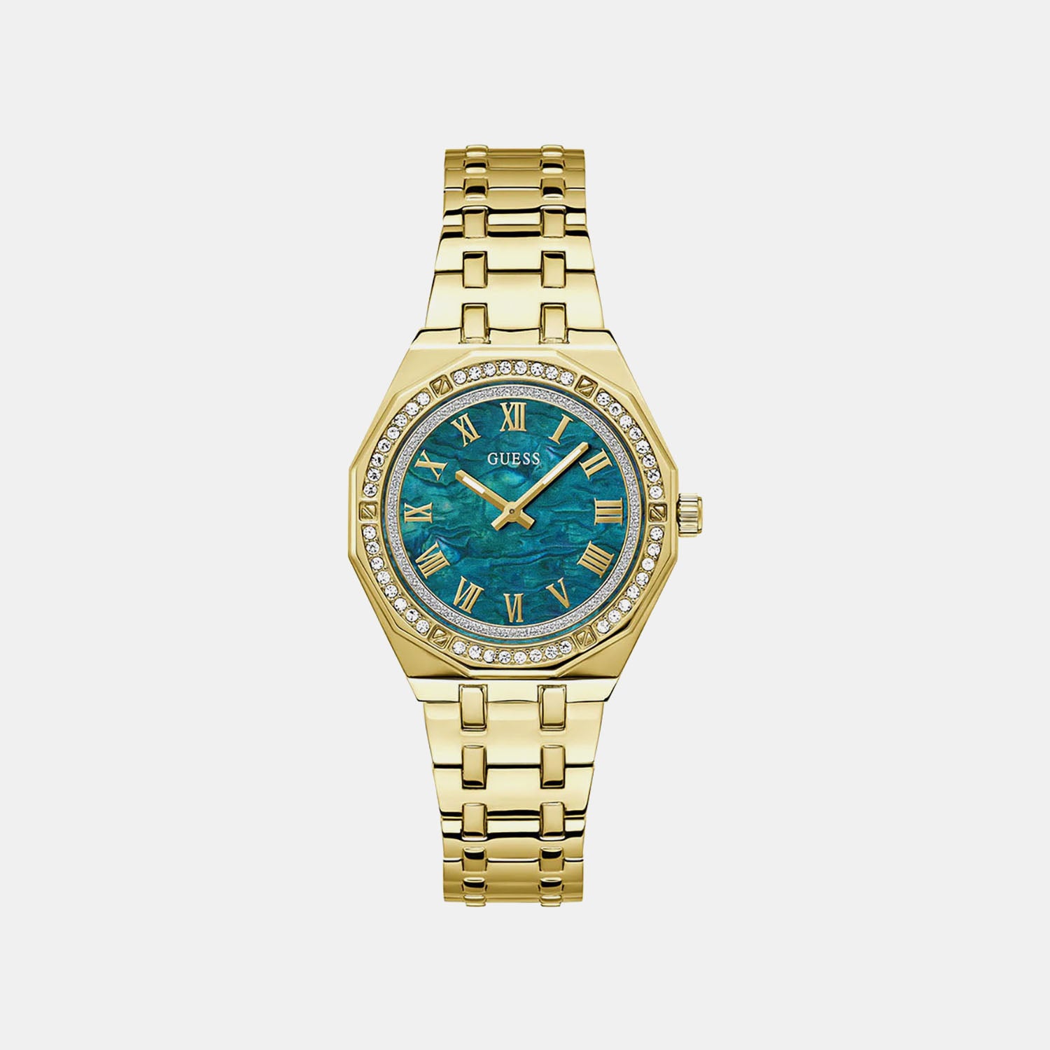 Desire Women Quartz Green Dial Analog Stainless Steel Watch GW0770L2