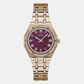 Desire Women Quartz Purple Dial Analog Stainless Steel Watch GW0770L3