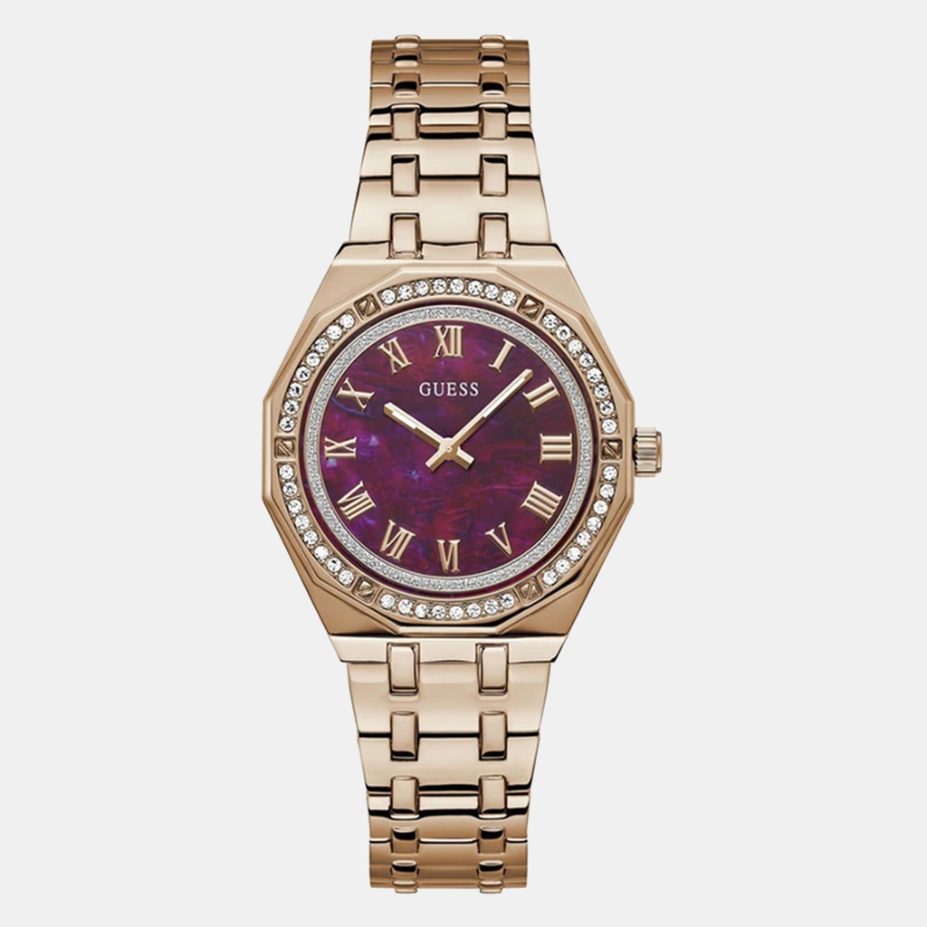 Guess Round Purple Analog watch