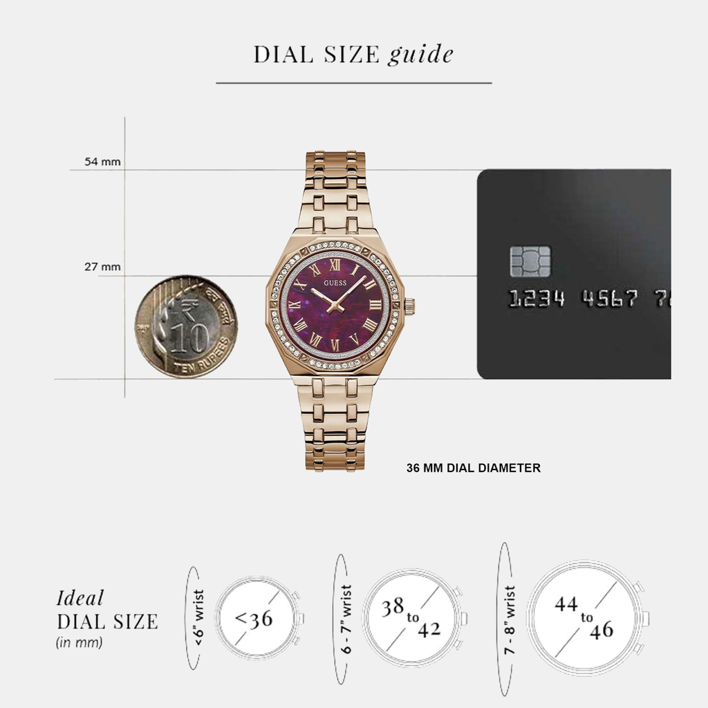 Guess Stainless Steel Purple watch