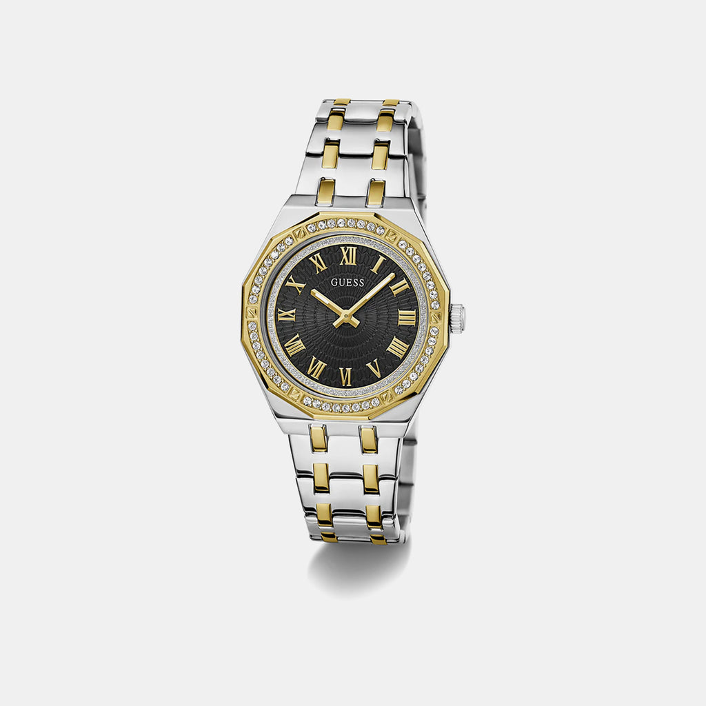 Gd Desire Women Quartz Black Dial Analog Stainless Steel GW0770L4