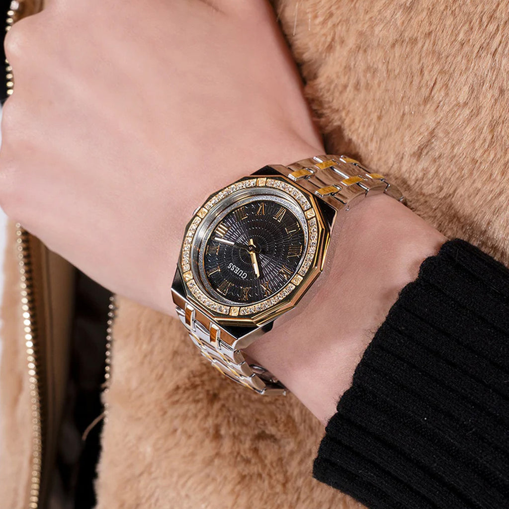 Gd Desire Women Quartz Black Dial Analog Stainless Steel GW0770L4
