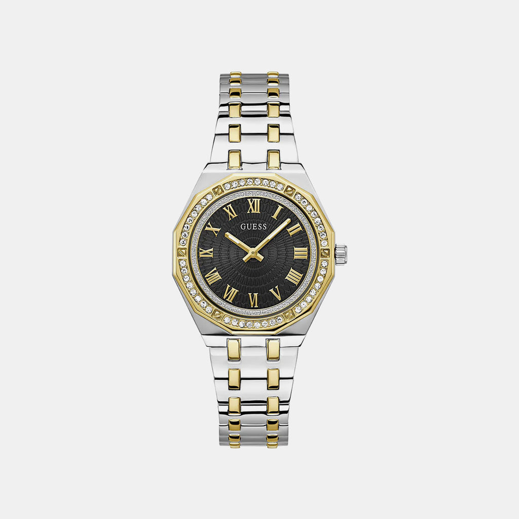Gd Desire Women Quartz Black Dial Analog Stainless Steel GW0770L4