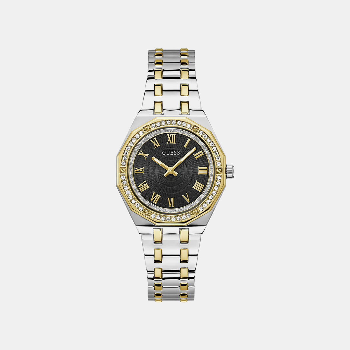 Gd Desire Women Quartz Black Dial Analog Stainless Steel Watch Gw0770L4