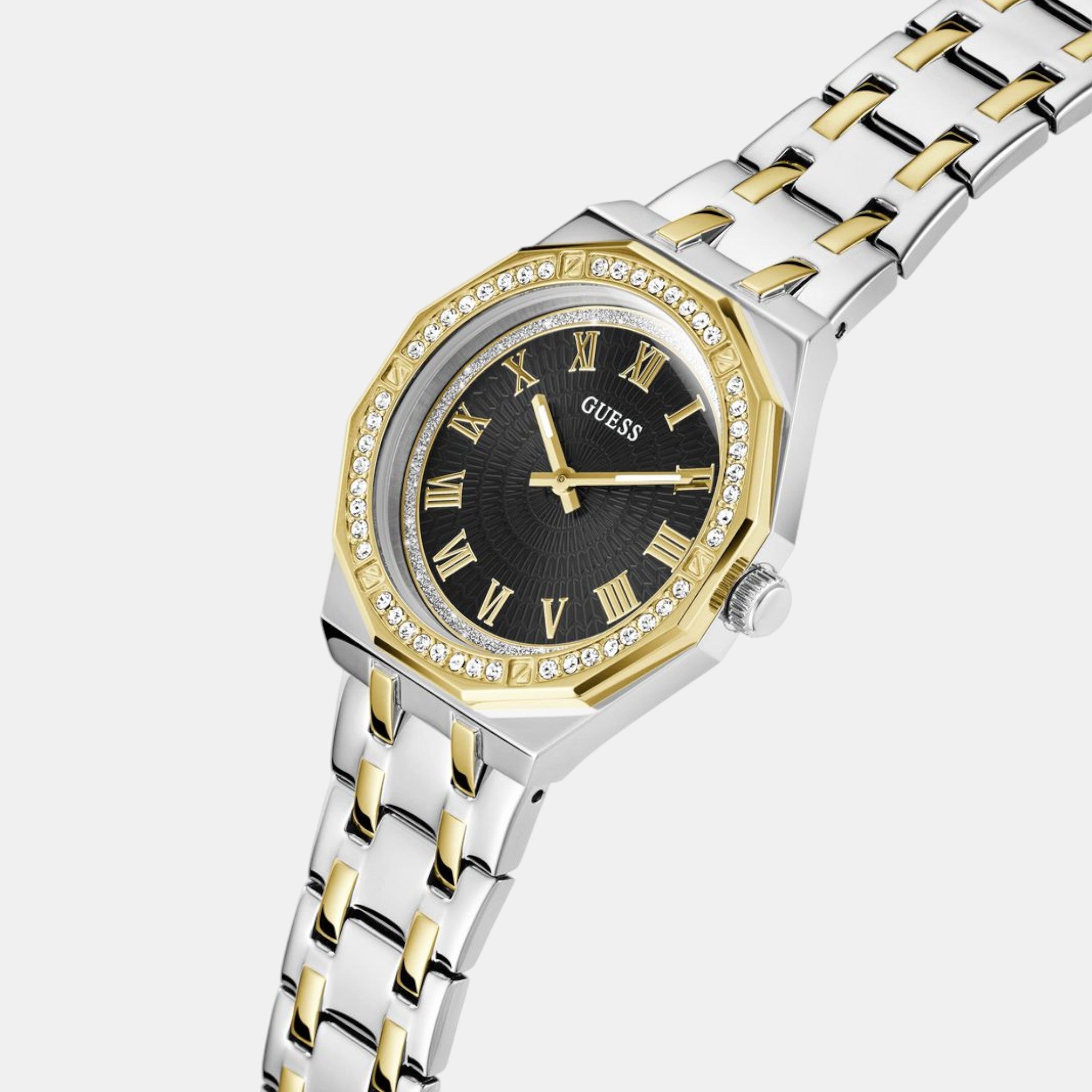 Guess Women Round Black watch