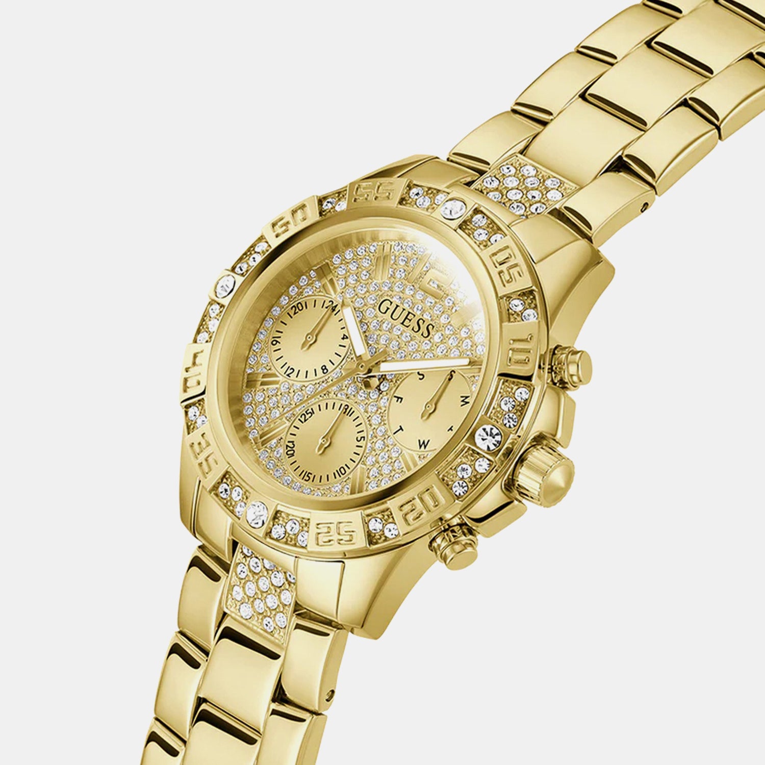 Gs Majesty Women Quartz Champagne Dial Analog Stainless Steel GW0771L2