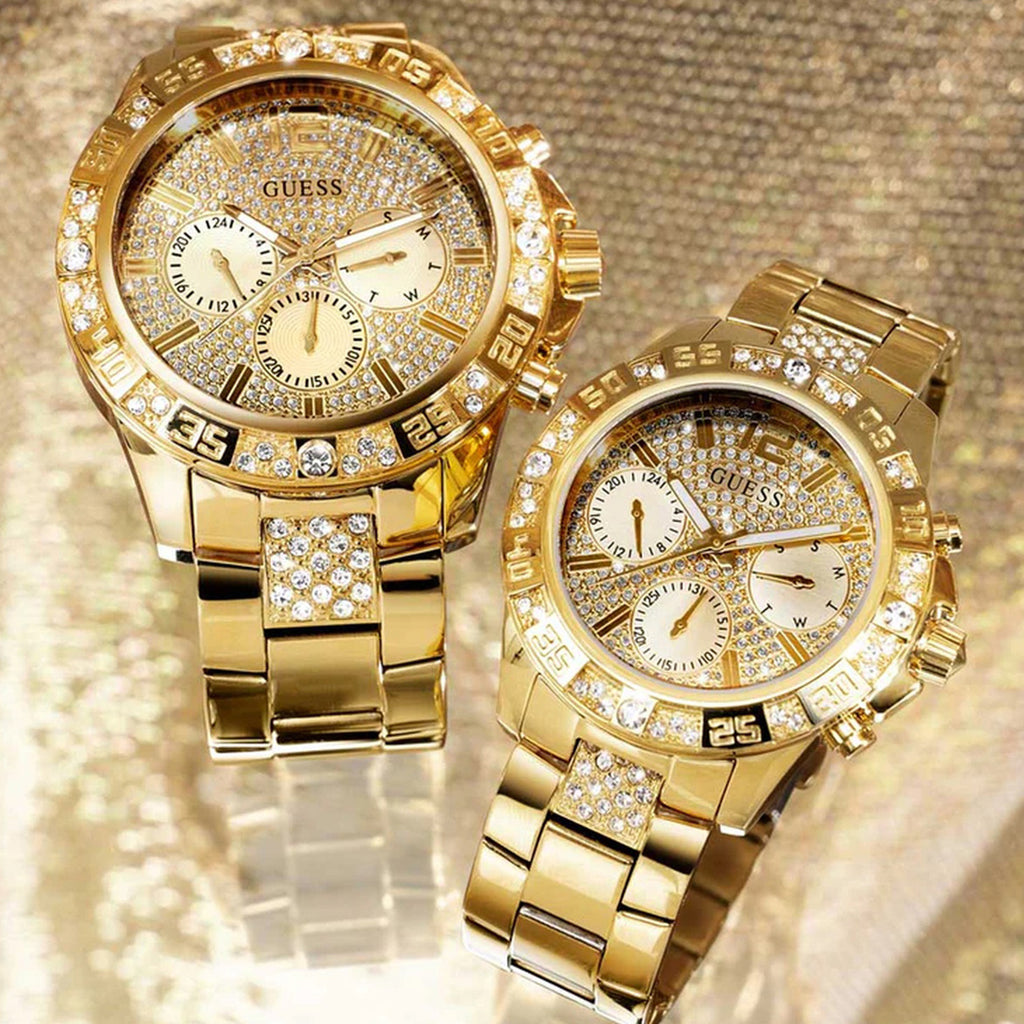 Gs Majesty Women Quartz Champagne Dial Analog Stainless Steel GW0771L2