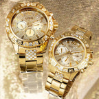 Gs Majesty Women Quartz Champagne Dial Analog Stainless Steel GW0771L2