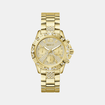 Guess Round Champagne Chronograph watch