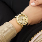 Gt Majesty Women Quartz Champagne Dial Analog Stainless Steel GW0772L5