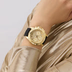 Gt Majesty Women Quartz Champagne Dial Analog Stainless Steel GW0772L5