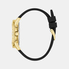 Majesty Women Quartz Champagne Dial Multi-Function Silicone Watch GW0772L5