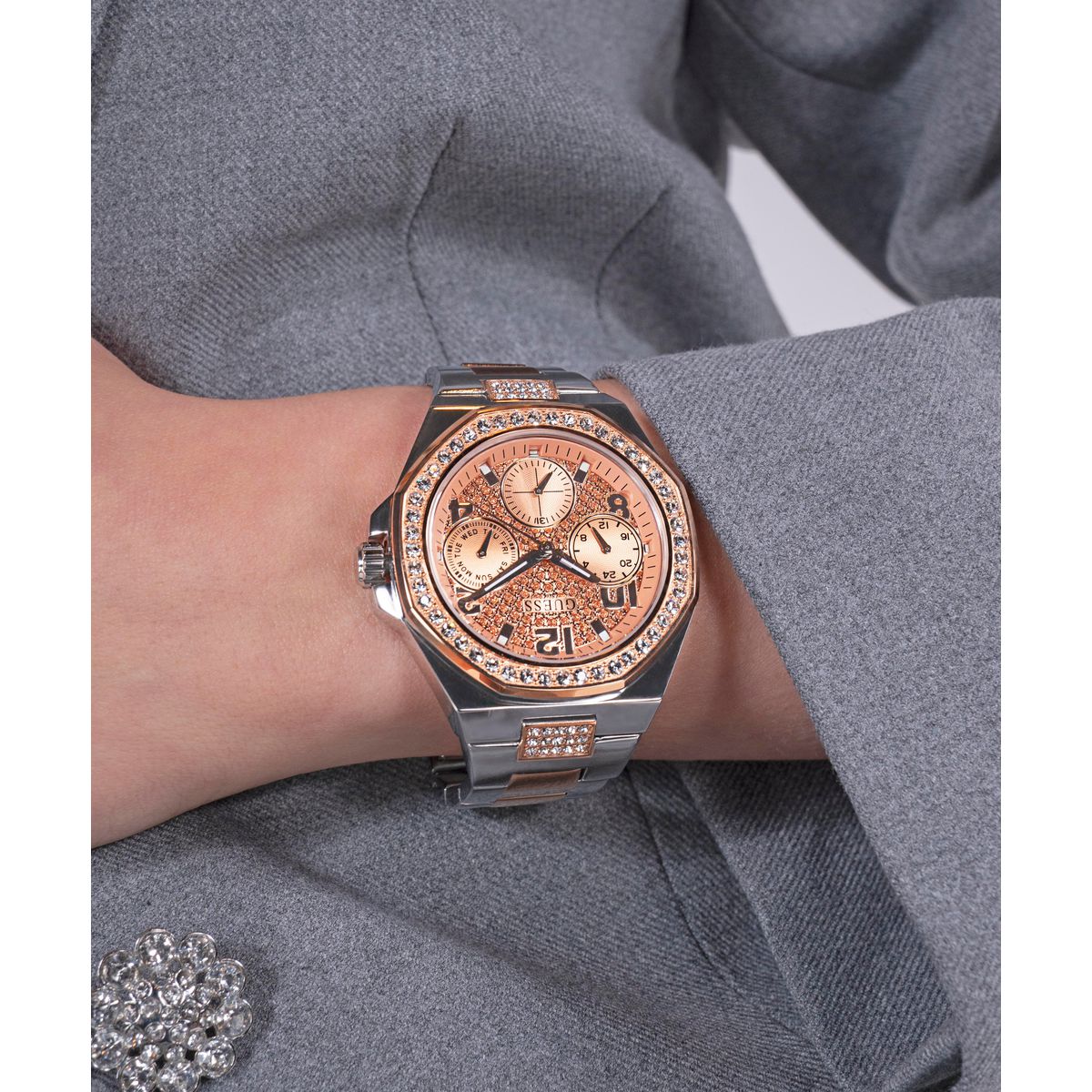 Guess Round Quartz Multi-Function Women watch
