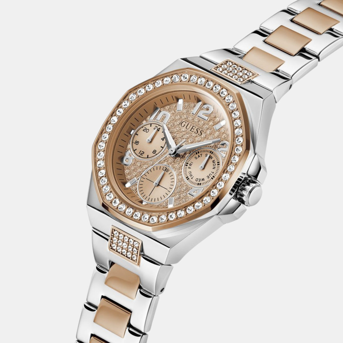 Guess Women Round Rose Gold watch