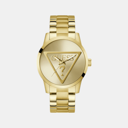 Guess Round Champagne Analog watch