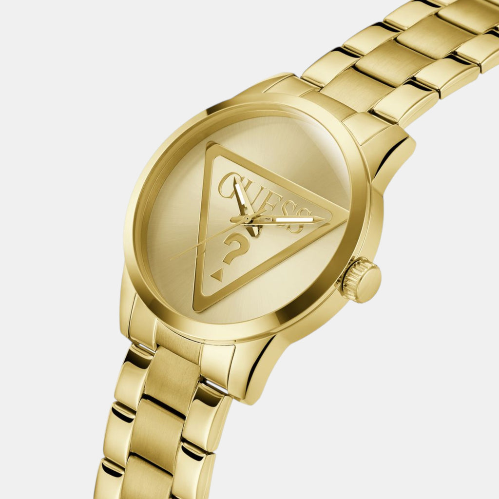 Guess Men Round Champagne watch