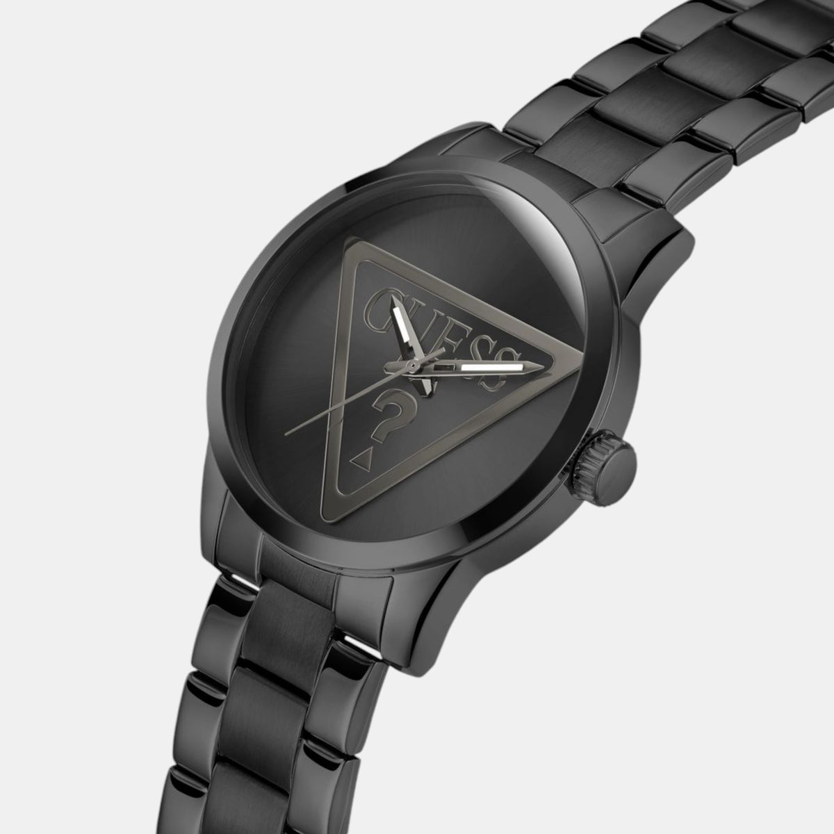 Guess Men Round Black watch