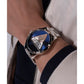 Trend Men Quartz Blue Dial Analog Stainless Steel Watch GW0782G3