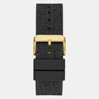 Dress Men Quartz Black Dial Multi-Function Silicone Watch GW0786G1