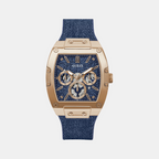 Guess Rectangular Blue Multi-Function watch