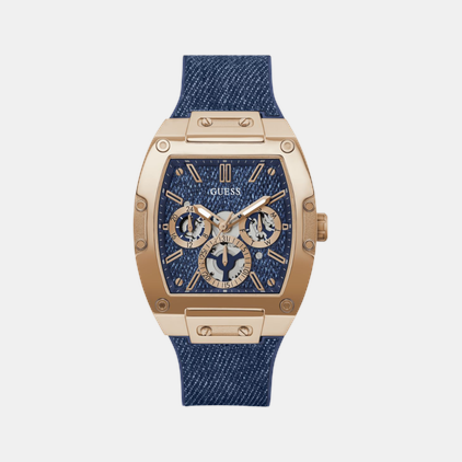 Guess Rectangular Blue Multi-Function watch