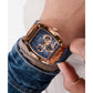 Men Quartz Blue Dial Multi-Function Silicone Watch GW0786G2