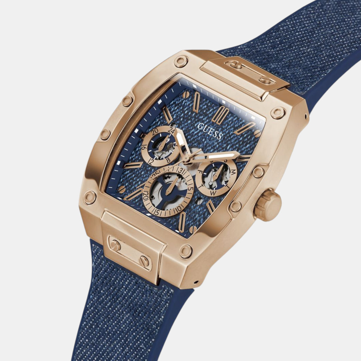 Guess Men Rectangular Blue watch