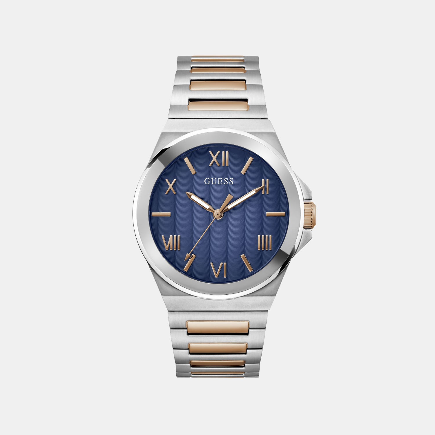 Dress Men Quartz Blue Dial Analog Stainless Steel Watch GW0789G4