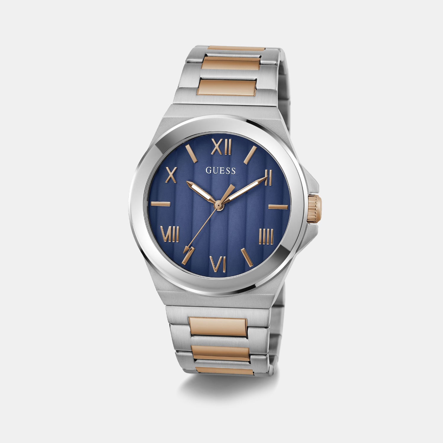 Dress Men Quartz Blue Dial Analog Stainless Steel Watch GW0789G4