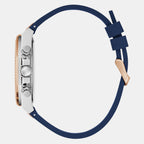 Dress Men Quartz Blue Dial Multi-Function Silicone Watch GW0791G2