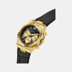 Dress Men Quartz Black Dial Multi-Function Silicone Watch GW0791G3