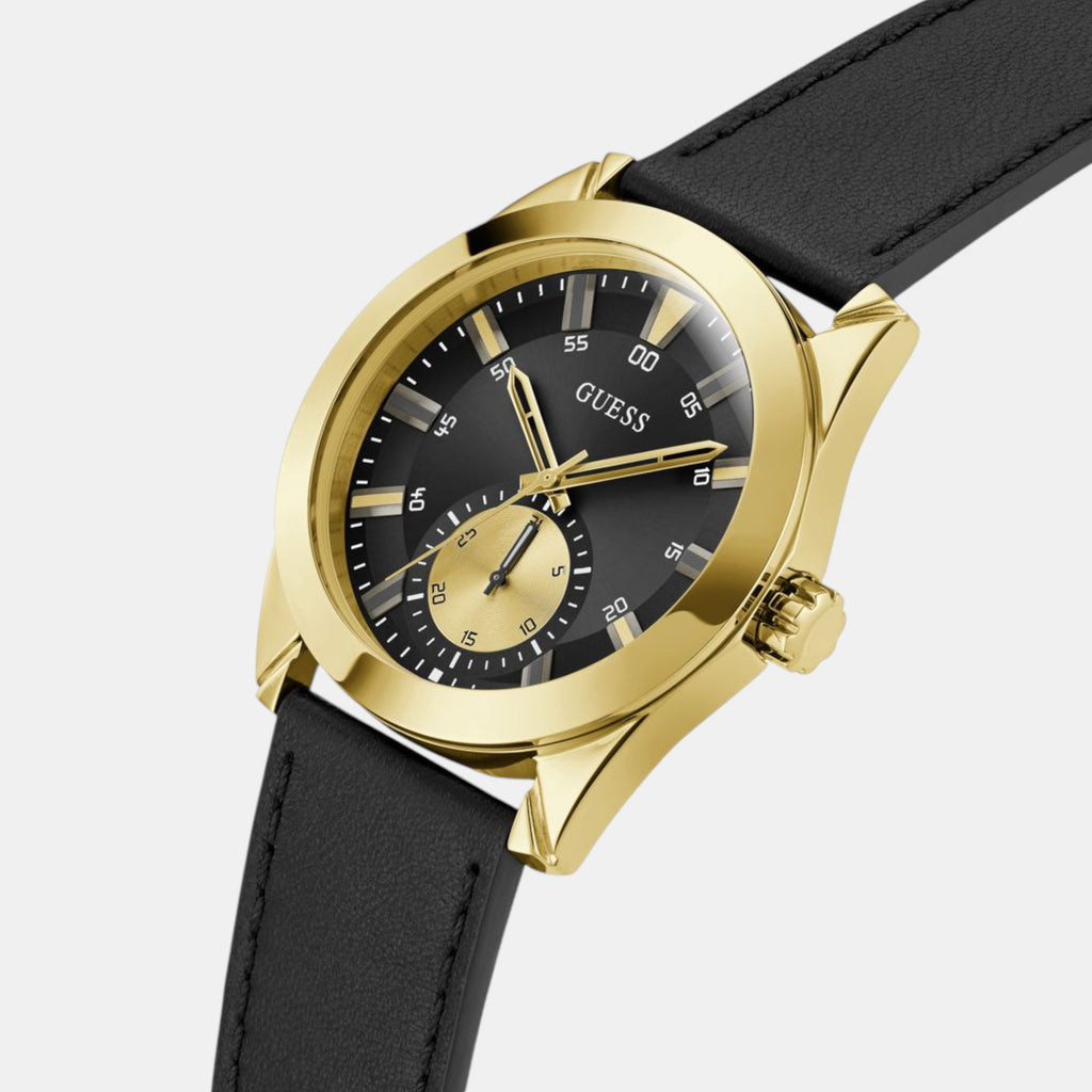 Guess Men Round Black watch