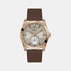 Greyson Men Quartz Grey Dial Multi-Function Leather Watch GW0793G3