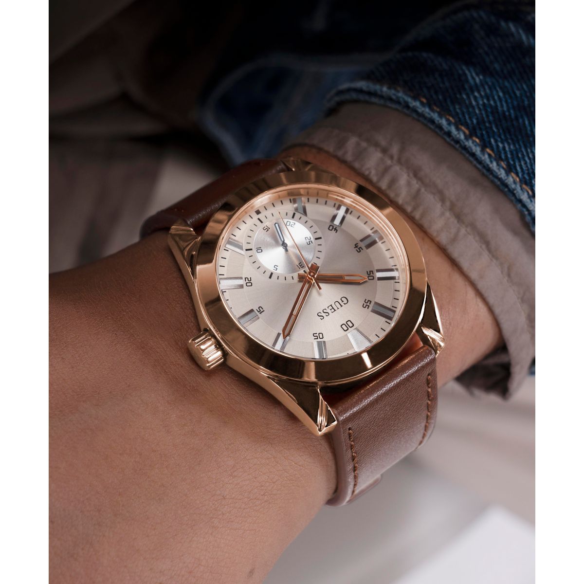 Guess Round Quartz Multi-Function Men watch
