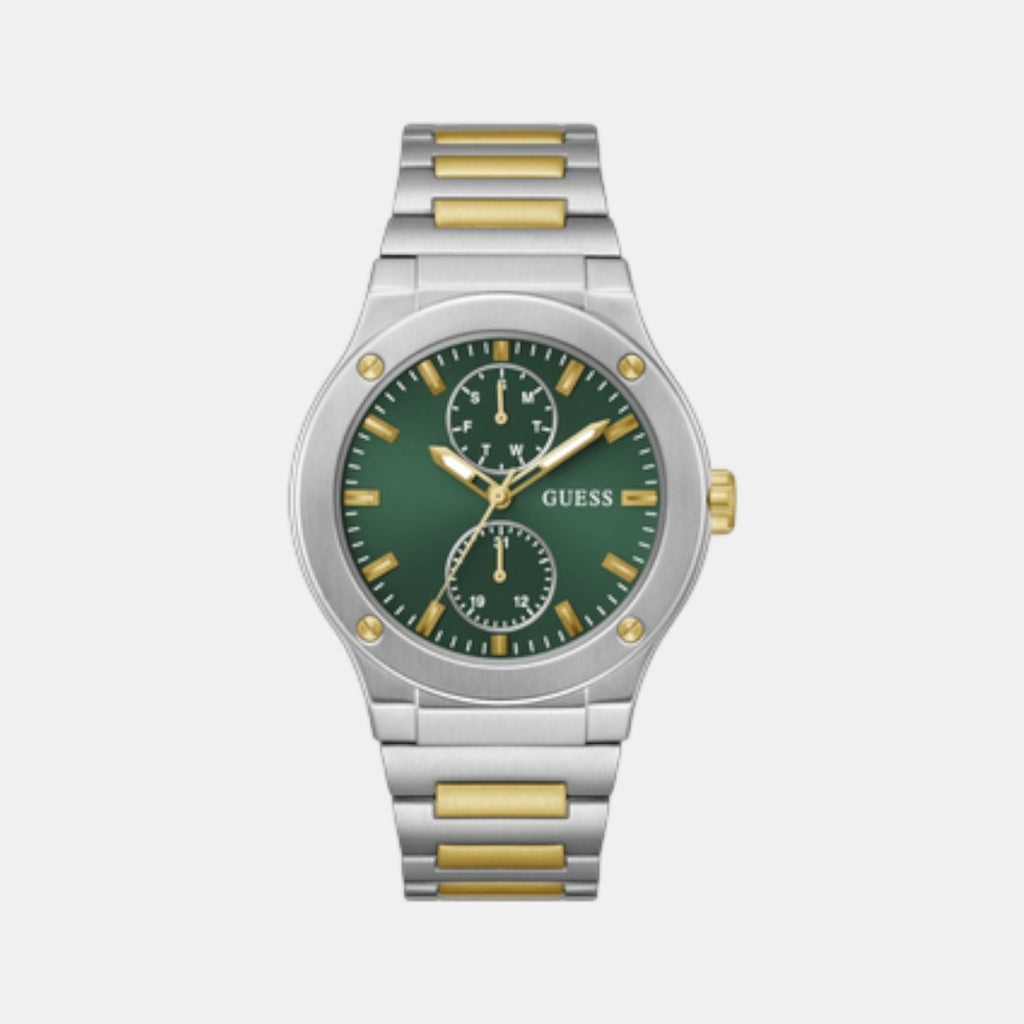 Jet Men Quartz Green Dial Multi-Function Stainless Steel Watch GW0795G1