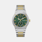 Jet Men Quartz Green Dial Multi-Function Stainless Steel Watch GW0795G1