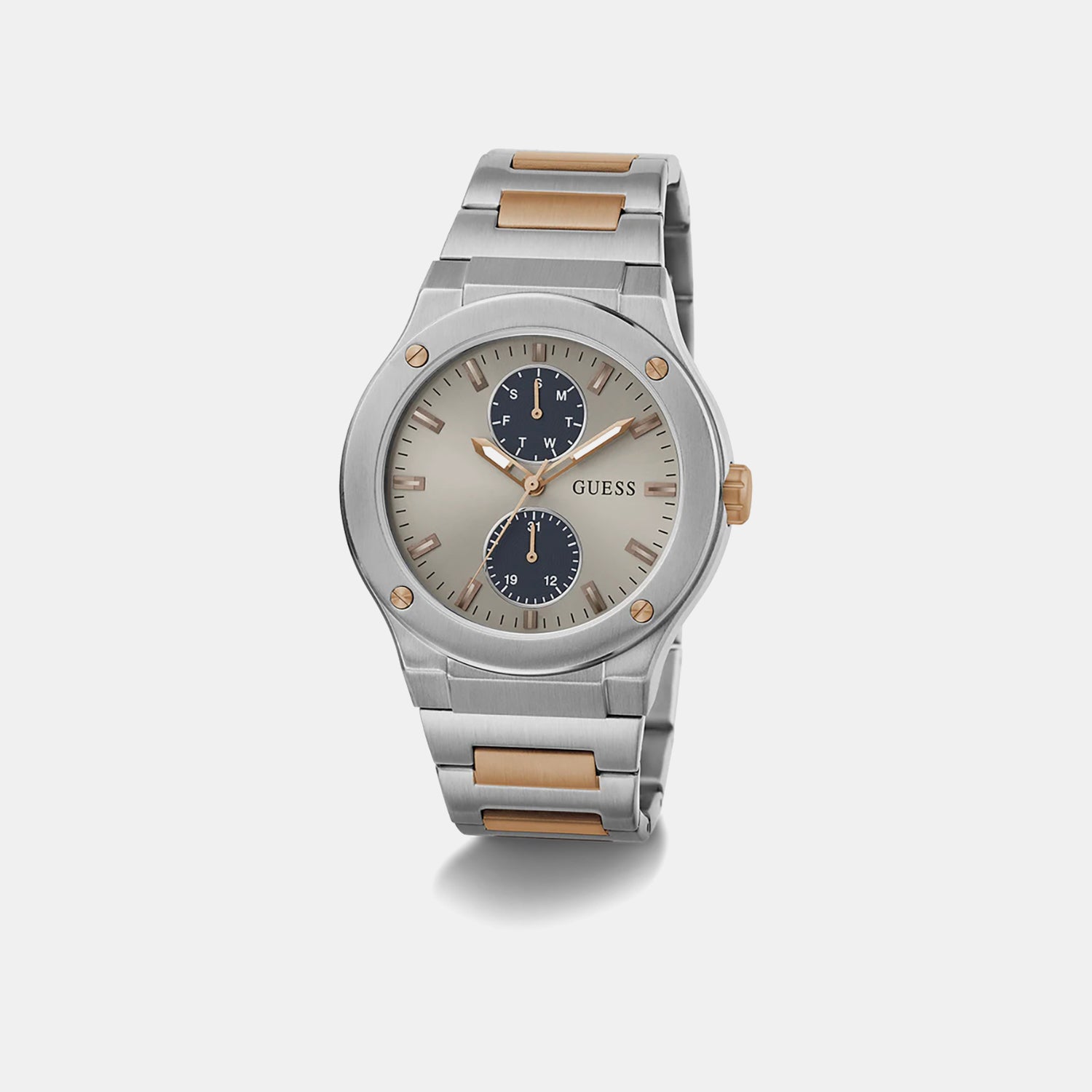 Dress Men Quartz Grey Dial Multi-Function Stainless Steel Watch GW0795G2