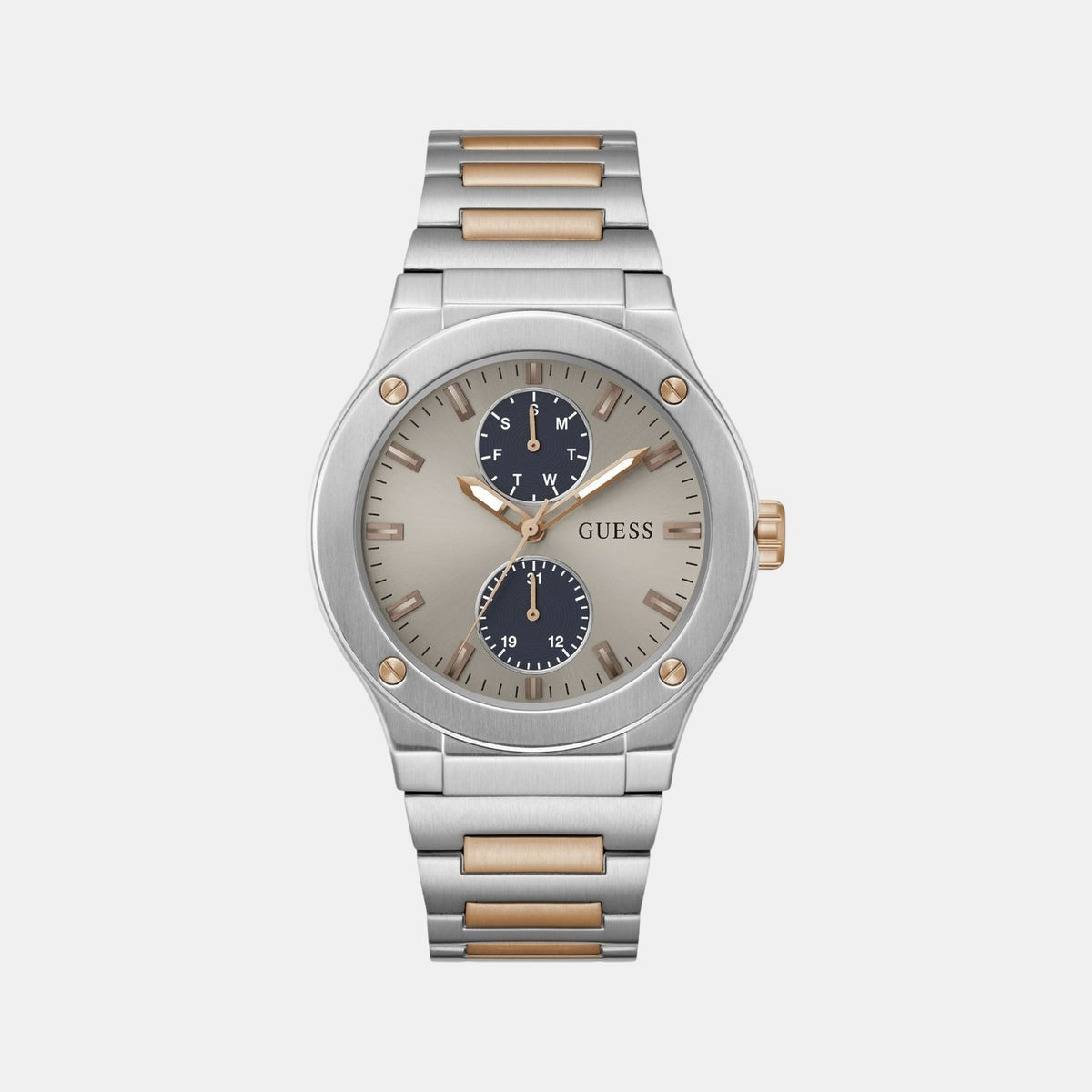 Gd Jet Men Quartz Grey Dial Multi-Function Stainless Steel Watch Gw0795G2