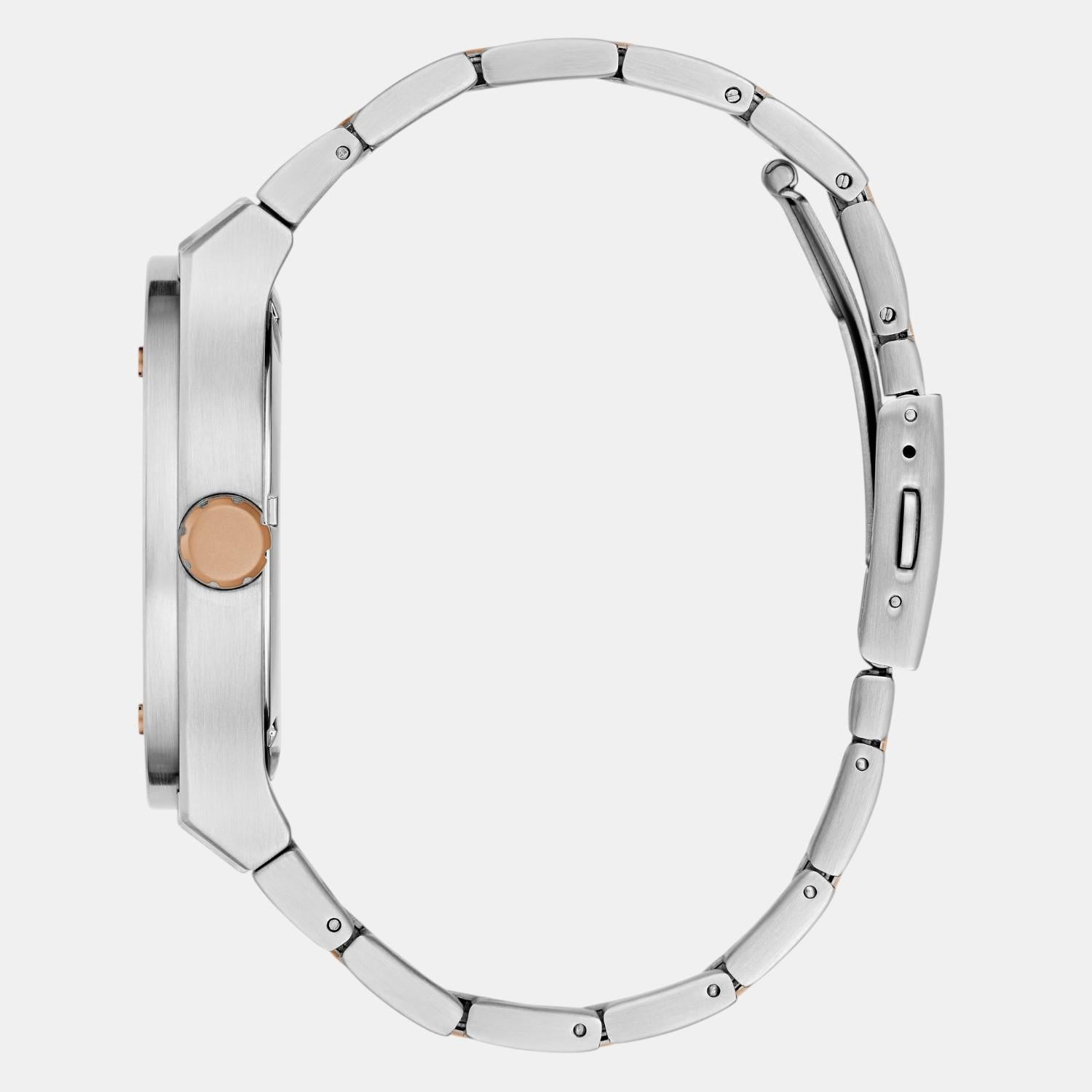 Dress Men Quartz Grey Dial Multi-Function Stainless Steel Watch GW0795G2