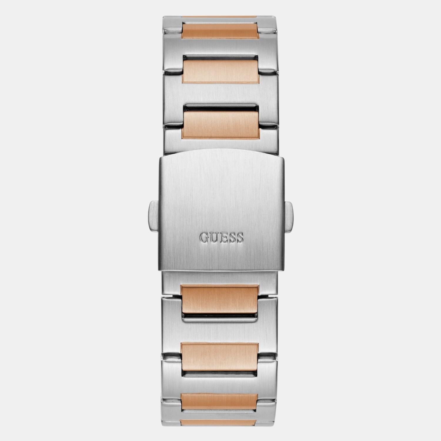 Dress Men Quartz Grey Dial Multi-Function Stainless Steel Watch GW0795G2