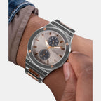 Dress Men Quartz Grey Dial Multi-Function Stainless Steel Watch GW0795G2