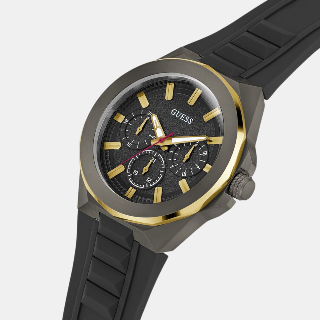 Guess Men Round Black watch