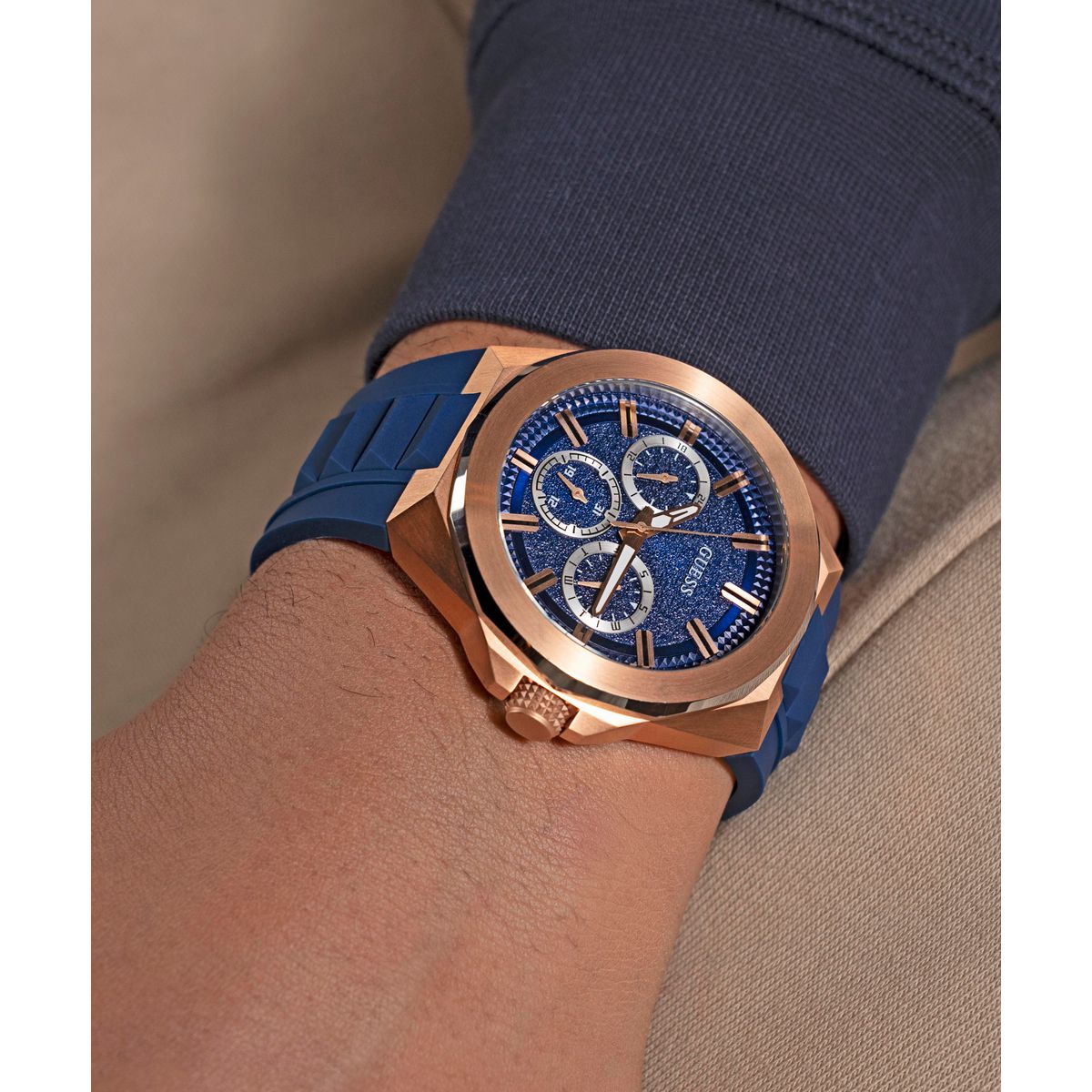 Guess Round Quartz Multi-Function Men watch