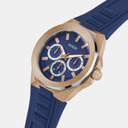 Guess Men Round Blue watch