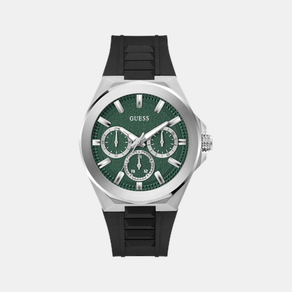 Sport Men Quartz Green Dial Multi-Function Silicone Watch GW0799G3