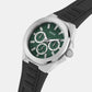 Sport Men Quartz Green Dial Multi-Function Silicone Watch GW0799G3