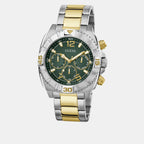 Sport Men Quartz Green Dial Multi-Function Stainless Steel Watch GW0800G1