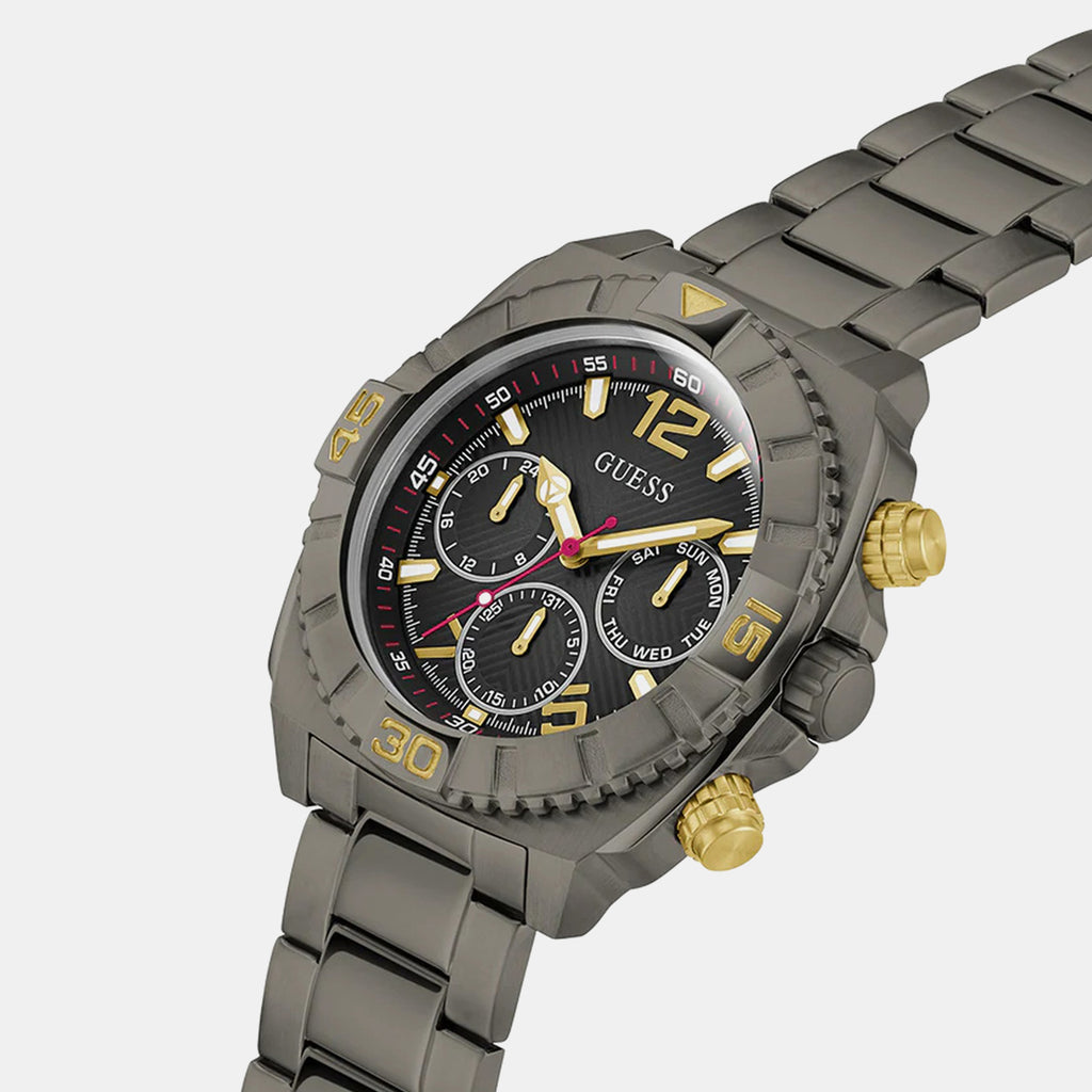 Gs Traction Men Quartz Black Dial Analog Stainless Steel GW0800G2